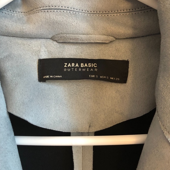 Zara Basic - Faux Suede Trench Coat - Picture 4 of 7